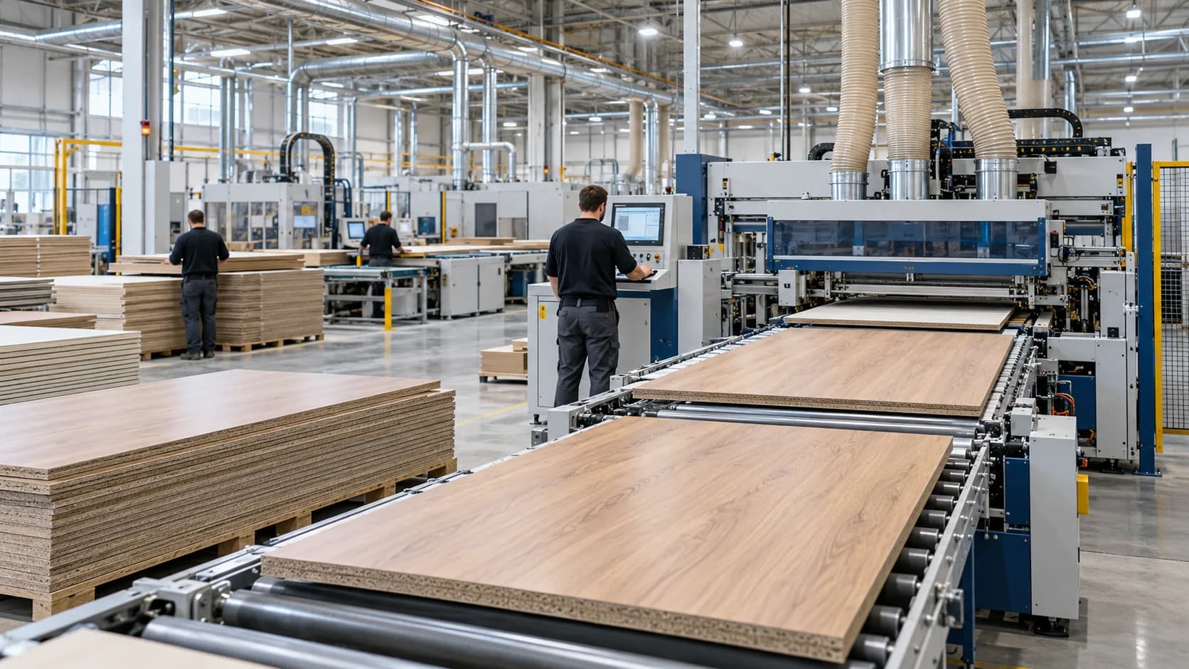 Illustrative panel production line